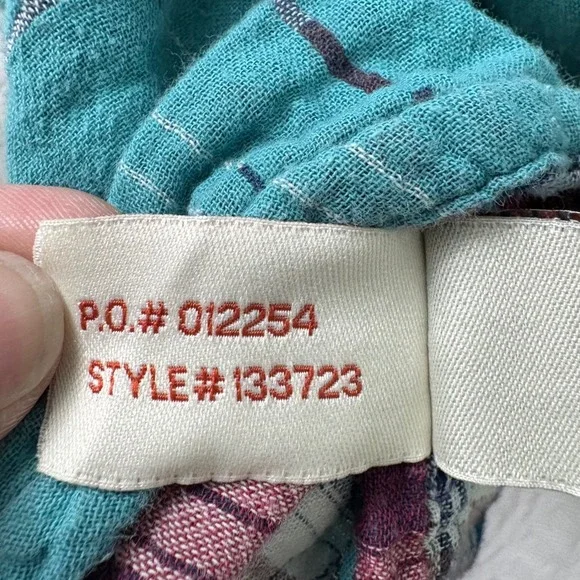 Carbon2Cobalt‎ Men's Medium Teal Plaid Long Sleeve Button Up Shirt 100% Cotton - Picture 6 of 6